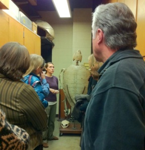Photo: Laura A. Halverson Monahan, Curator of Collections for the University of Wisconsin-Madison Zoological Museum, leads a tour of the facility for MASA members.